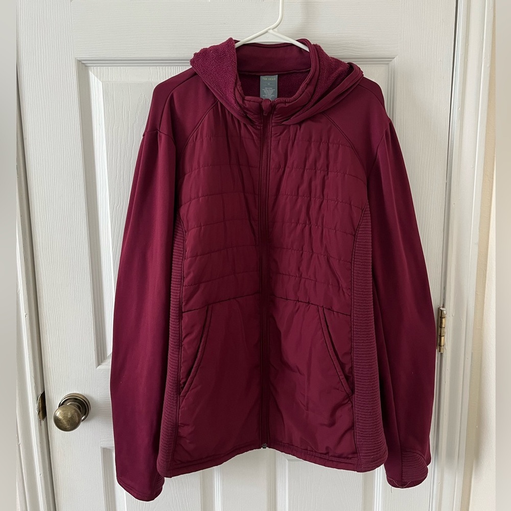Tek Gear Burgundy Hooded Jacket